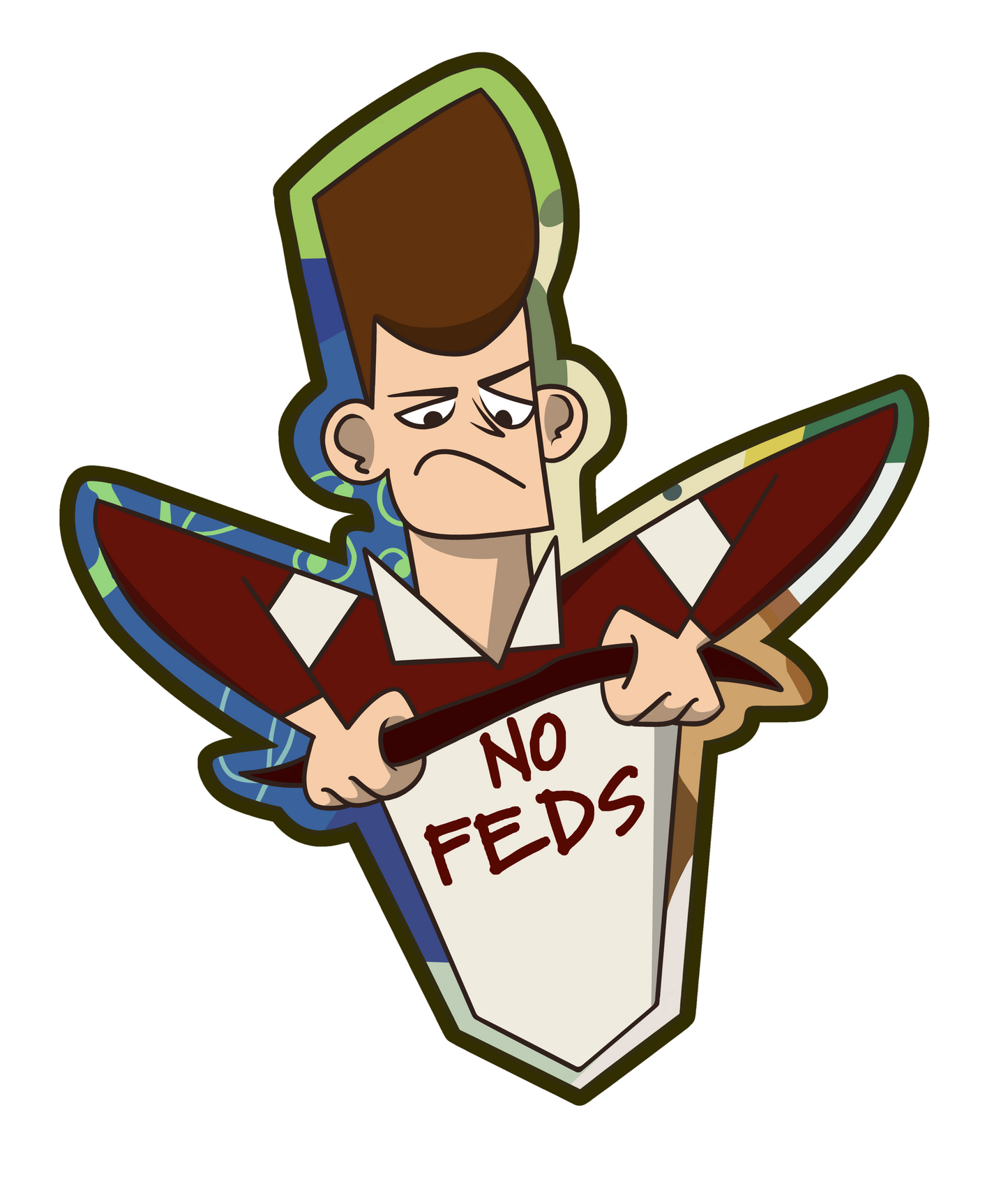 "No Feds" Sticker